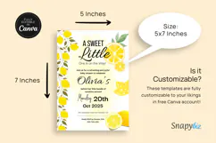 Sweet Little One Lemon Baby Shower Card Product Image 3