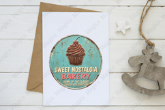 Sweet Nostalgia Bakery Sign PNG, Vintage Chocolate Product Image 3