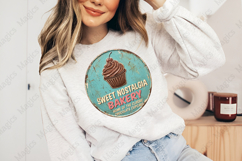 Sweet Nostalgia Bakery Sign PNG, Vintage Chocolate Product Image 4
