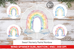 Nursery Pastel Rainbow Wind Spinner Product Image 1
