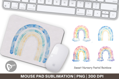 Nursery Pastel Rainbow Mouse Pad Product Image 1