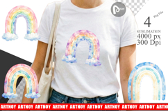 Nursery Pastel Rainbow Sublimation Product Image 1