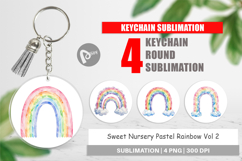 Nursery Pastel Rainbow Keychain Product Image 1