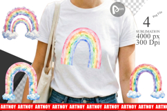 Nursery Pastel Rainbow Sublimation Product Image 1
