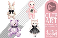 Sweet Pastel Goth Plushies Sublimation Product Image 1