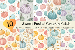 sweet pastel pumpkin, soft patch design, gentle whimsical background, dreamy fall art, non traditional pattern, baby shower fall, mint lavender design, blush pink pumpkin, subtle glitter art, nursery decor pattern
