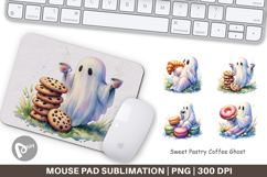 Sweet Pastry Coffee Ghost Mouse Pad Product Image 1