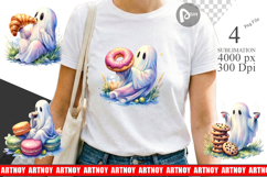 Sweet Pastry Coffee Ghost Sublimation Product Image 1