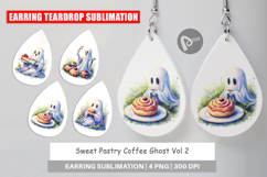 Sweet Pastry Coffee Ghost Earring Product Image 1