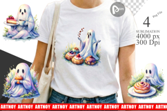 Sweet Pastry Coffee Ghost Sublimation Product Image 1