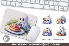 Sweet Pastry Coffee Ghost Mouse Pad Product Image 1