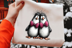 Sweet Penguin Couple Valentine Clipart Product Image 2