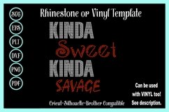 Savage Rhinestone or Vinyl SVG Template - Sweet Product Image 1