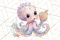 Ocean Creatures Clipart, Under The Sea Animals PNG Product Image 4