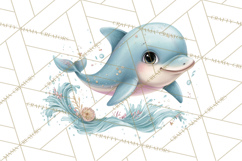 Ocean Creatures Clipart, Under The Sea Animals PNG Product Image 4