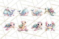 Ocean Creatures Clipart, Under The Sea Animals PNG Product Image 3