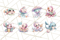 Ocean Creatures Clipart, Under The Sea Animals PNG Product Image 8
