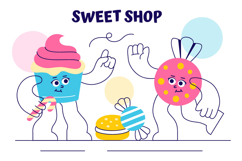 10 Sweet Shop Illustration Product Image 4
