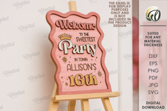 Sweet Sixteen Party Decors Bundle Lasercut. Birthday SVG Product Image 2