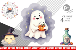 Sweet Spooky Pastels Clipart Product Image 1