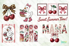 Sweet Summer Cherry Clipart Bundle Product Image 3