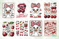 Sweet Summer Cherry Clipart Bundle Product Image 5