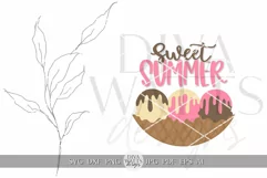 Sweet Summer SVG Summer Ice Cream svg Door Hanger SVG Product Image 2