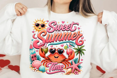 Sweet Summer Time Crab PNG Product Image 1