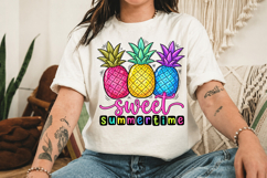 Sweet Summertime PNG, colorful pineapple png Product Image 3