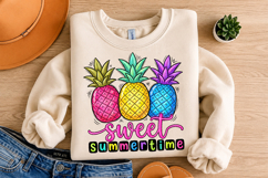 Sweet Summertime PNG, colorful pineapple png Product Image 4