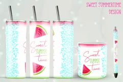 sweet summertime sublimation design for tumbler and mug