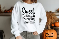 Sweet than pumpkin pie SVG, Harvest Season SVG, Autumn SVG Product Image 2