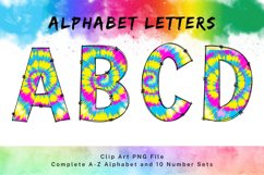 Tie-dye Summer Doodle Alphabet Rainbow Tiedye Letters Product Image 1