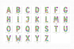 Tie-dye Summer Doodle Alphabet Rainbow Tiedye Letters Product Image 2