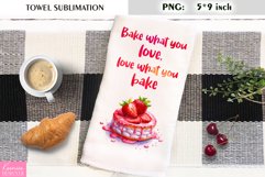 Bake What You Love, Love What You Bake|Watercolor Cake Towel Product Image 1