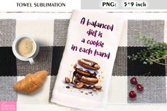 Funny Quotes Kitchen Towel| Watercolor Cookie Towel Design Product Image 1