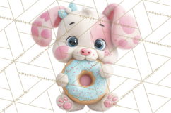 Sweet Treat Animal Clipart PNG, Kawaii Dessert Art Product Image 2