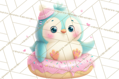 Sweet Treat Animal Clipart PNG, Kawaii Dessert Art Product Image 3