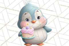Sweet Treat Animal Clipart PNG, Kawaii Dessert Art Product Image 3