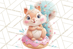 Sweet Treat Animal Clipart PNG, Kawaii Dessert Art Product Image 2