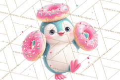 Sweet Treat Animal Clipart PNG, Kawaii Dessert Art Product Image 4