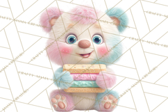 Sweet Treat Animal Clipart PNG, Kawaii Dessert Art Product Image 5