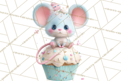 Sweet Treat Animal Clipart PNG, Kawaii Dessert Art Product Image 2