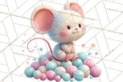 Sweet Treat Animal Clipart PNG, Kawaii Dessert Art Product Image 3