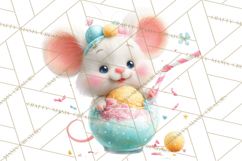 Sweet Treat Animal Clipart PNG, Kawaii Dessert Art Product Image 4