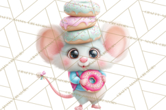 Sweet Treat Animal Clipart PNG, Kawaii Dessert Art Product Image 5