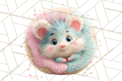 Sweet Treat Animal Clipart PNG, Kawaii Dessert Art Product Image 2