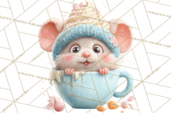 Sweet Treat Animal Clipart PNG, Kawaii Dessert Art Product Image 3