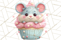 Sweet Treat Animal Clipart PNG, Kawaii Dessert Art Product Image 5
