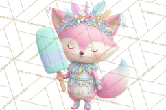 Sweet Treat Animal Clipart PNG, Kawaii Dessert Art Product Image 3